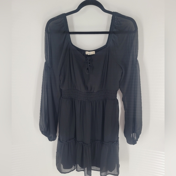 Lie to be spoiled Black Mini Dress sz M Y2K Whimsygoth Fairygrunge - Picture 2 of 4